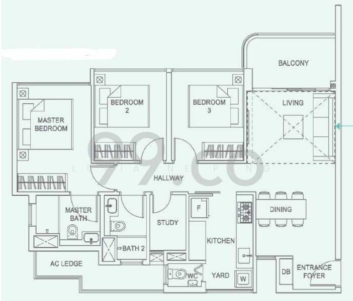 Floor plan, Hundred Palms Residences