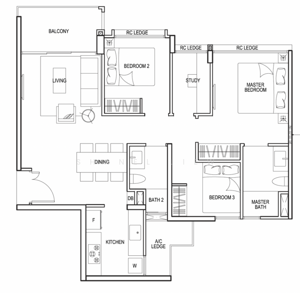 Floor plan, Bellewaters