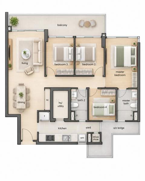 Floor plan, Heron Bay